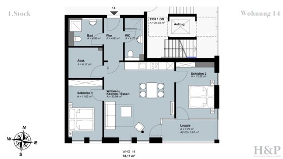Residenz-Bollwark-Wohnungsplan-Apartment-14-BA2